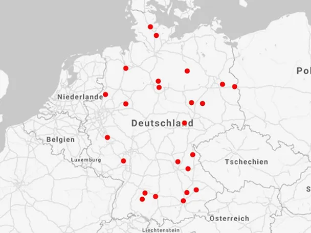Deutschlandkarte - Außendienst Schaumann BioEnergy