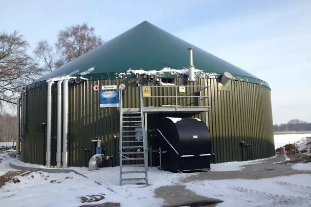 Biogasanlage im Winter Biogasanlage im Winter