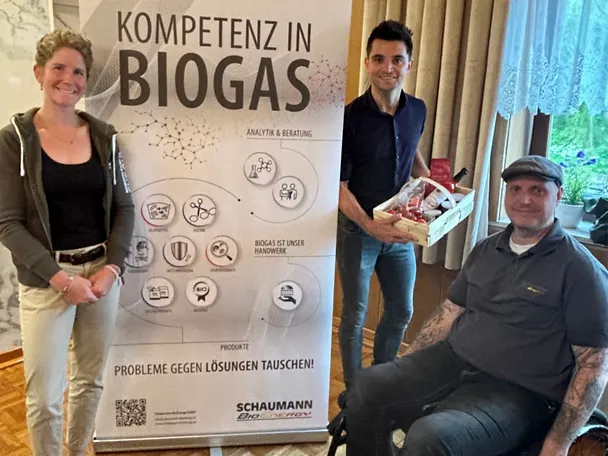 Schaumann BioEnergy Spezialberater Laura Jahn und Arne Overath mit Referent Harmen van der Sluis Schaumann BioEnergy Spezialberater Laura Jahn und Arne Overath mit Referent Harmen van der Sluis